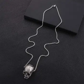 Lanț din Oțel Inoxidabil Boho Bijuterii Schelet Pandantiv Colier pentru Femei Bijuterii Accesorii Barbati Gât Lanțuri Colier Craniu