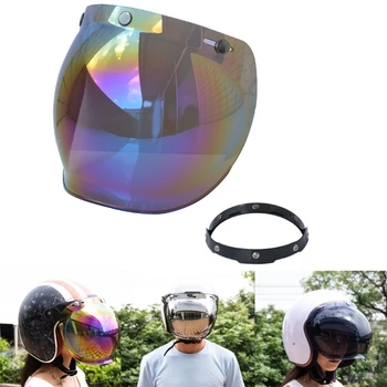3-Snap Shield - pentru Motociclete Casca Scut - 3-Design Snap Față Deschisă Vizor Casca Cadou pentru Pasionatii de Motociclete