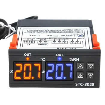 STC-3028 220V DC2V/24V Digital Controler de Temperatura Termostat Termostat incubatorul de Releu Senzor Încălzire Răcire instrumente