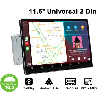 JOYING Unversal Autoradio Radio Auto Stereo Unitate Cap Player Multimedia, Wireless Carplay, Android Auto Volan Dublu Din