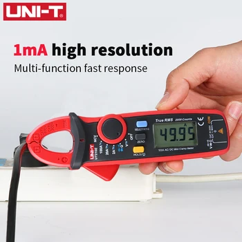 UNITATEA UT210E Mini Digital AC DC clește de Curent Contor de Tensiune Voltmetru 100A Ampermetru Clește Electrice de Frecvență Tester Tools