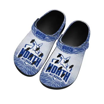 North Melbourne Canguri Fotbal Australian De Origine Bloca Barbati Femei Tineret Fată Băiat Sandale Pantofi Pantofi Personalizat Plaja Gaura Papuci