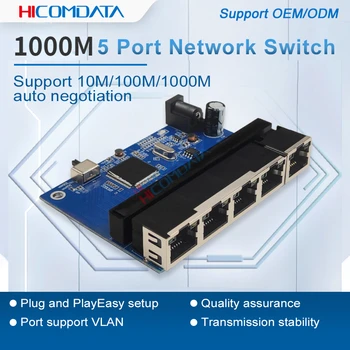 5pcs 1000M Mini 5 8 Port Desktop Switch Fast Ethernet Switch de Rețea Gigabit LAN Hub Ethernet RJ45 Comutare Pcba