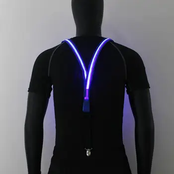 Convenabil Curea Luminos ON/OFF de Control Chingi LED-uri Stralucitoare Luminos Îmbrăcăminte Unisex Barbati Suspensor de Aprovizionare Partid