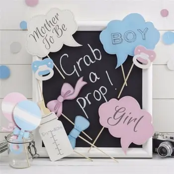 Băiat sau Fată, Copilul Photo Booth Props Gen Dezvăluie Copil de Dus Consumabile Partid Ziua de nastere