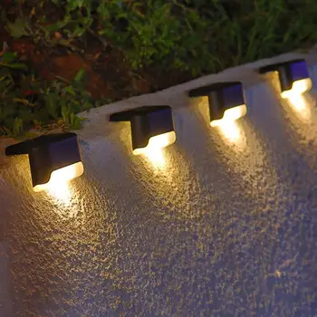 Solar Scara cu LED Pas de Lumină în aer liber rezistent la apa Grădină Cale Curte Scări Lampa de Lumina Senzor de Mișcare CONDUS Lumina Solara Lampă de Perete