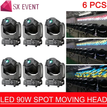 6pcs/lot NOU de Iluminat DMX Dj Profesionist echipamente 90W LED Spot Moving Head pentru club de noapte decor de Crăciun