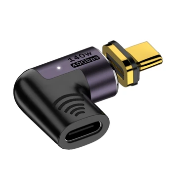 2023 Noi Male la USB-C de sex Feminin Magnetic Adaptor de 90 de Grade de Tip C Adaptor Convertor PD140W 40Gbps Rapid Plug