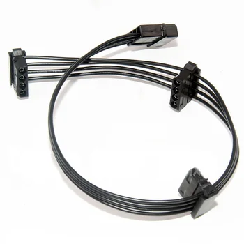 1buc/pachet PowerPower 4pin D port IDE cablu de extensie 1 împărțit la 3 D al ventilatorului de cablu 18AWG 30cm