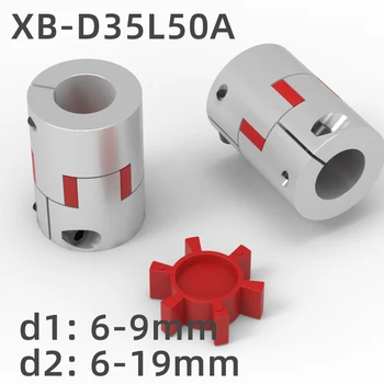 XB D35L50A Trei Fălci Cuplaj de Aluminiu Prune Arbore Flexibil de Cuplare Motor Conector CNC, Cuplaje Flexibile 6mm-19mm