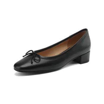 Dulce Pantofi Cu Toc Lady Birou De Lucru Confortabil Pompe De Femei De Zi Cu Zi Bej Negru Maro Din Piele Pantofi De Primavara Toamna Încălțăminte