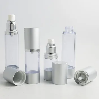 360 x 15 ml 30 ml 50 ml Gol Transparent Pompa Airless Sticle de Cosmetice Mat Argintiu Capac Lotiune Crema Sticle de Vid articole de Toaletă