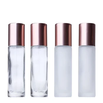 10m Gol Parfum Flacon de Sticlă de Ulei Esențial Rola pe Flacoane a Crescut de Aur Pac Cosmetice Containere de Ambalare Șirag de mărgele de Oțel 50pcs/Lot