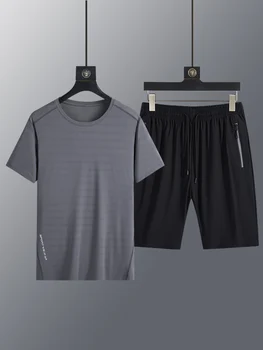 2023 Vara Noi de Răcire Bărbați 2 Bucăți Treninguri Seturi Plus Dimensiune 8xl Tricouri pantaloni Scurți Mens Îmbrăcăminte Barbat Maneca Scurta Sport