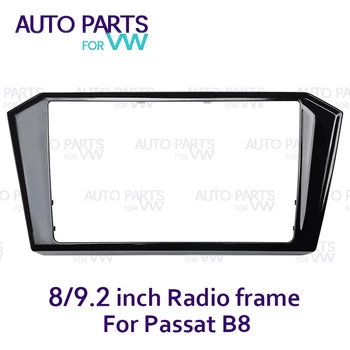 MIB 3 Radio Cadru CD Panou OEM Fibra de Carbon Negru-Pian Radio Rama Ecranului de 8 inch 9.2 inch pentru VW Passat B8 după 2018