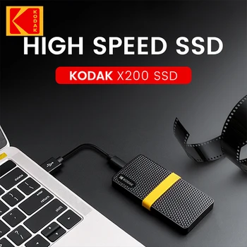 Kodak X200 Mini External Portable SSD Solid state Drive 1TB USB3.1 Tip - C 1.8 Inch 1TB Laptop Hard Disk Desktop Transport Gratuit