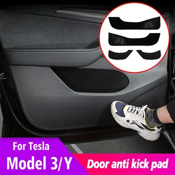 Pentru Tesla 2021-2023 Model 3/Y Mașina Invizibilă Pragului De Ușă Anti Kick Pad De Protecție Marginea Laterală Filmul Accesorii Autocolante Protector