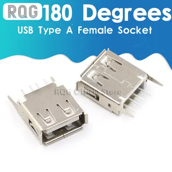 10buc USB Tip O Femeie Socket 180 de Grade pe Verticală 4pins Interfata USB