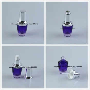 20ML violet sticlă de aur/argint dropper sau apăsați pompa pentru ser/esențial emulsie/fundația ceata pulverizator sticla de ambalare