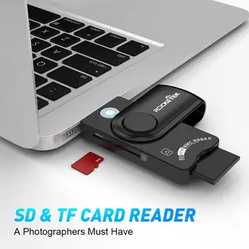 Rocketek CR310 USB 2.0 Smart Card Reader TF SIM Card Reader Adaptor pentru Calculator