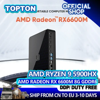 Noul Mini PC AMD Ryzen 9 5900HX Radeon RX 6600M 4K@60Hz Tip C 1*DP1.4 2*HDMI2.0 AX WiFi6 Cu Bluethooth5.2 Joc De Mini Computere