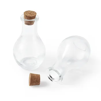 30pcs 4.9x8.8 cm Transparente de Sticla Borcane Goale care Doresc Sticlă cu Dop de Plută pentru Șirag de mărgele de Containere de Nunta Decor Acasă