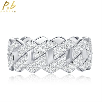 PuBang Bijuterii Fine de Solid 925 Sterling Silver Diamant Rând Inel Creat Moissanite pentru Femei Petrecerea de Aniversare Cadou Transport Gratuit