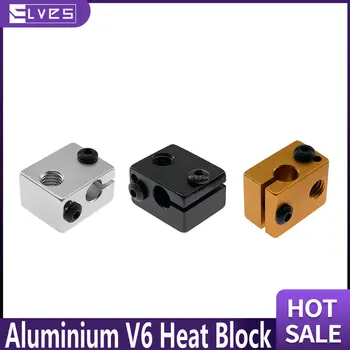 ELFII 5PCS Noi Modernizate Aluminiu V6 de Căldură Bloc 20*16*12 mm Pentru E3D V6 J-cap de Extrudare HotEnd Încălzire Încălzire imprimantă 3D piese