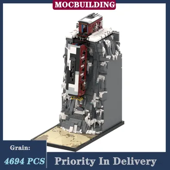 MOC City Street View Tren Distrus Diorama Model de Bloc de Asamblare de Colectare de Jucării Cadouri