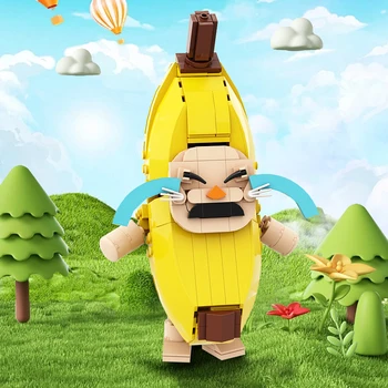 Plângând Banana Cat Blocuri Moc Ideal Plânge Trist Emo Model Tăiate de BRICOLAJ, Jucarii Seturi de Cărămizi Cadou de Ziua de nastere pentru Copii Adult de Craciun