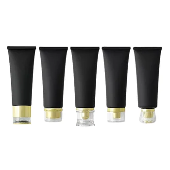 Reîncărcabile Sticlă Goală de Plastic de Îngheț Negru animal de COMPANIE 100G 30buc Container Cosmetice Aur Acrilice Capac Ambalare Stoarce Sticle
