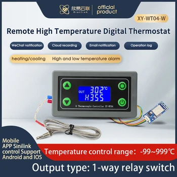 Termocuplu de tip K Temperatura Inalta, Termostat Digital -99~999℃ WIFI de la Distanță Mare Controler de Temperatura Termostat Inteligent