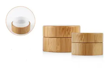 12pcs/lot 5g/10g bambus recipient de Plastic de lemn Crema Borcan, crema borcane cosmetice ambalaj Gol de bambus, plastic borcan Cosmetice