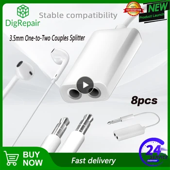 3.5 mm Unu-la-Două Cupluri Splitter de Înaltă Calitate Căști Adaptor Dublu Jack pentru Căști Splitter Cablu Audio Pentru IPhone Samsung