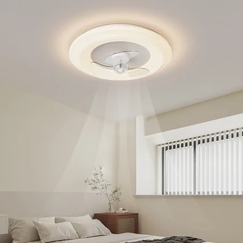 Ventilatoare De Tavan Cu Lumini Inteligente Comutator Cu Led-Uri Moderne Ventilator De Tavan Lampa Minimalist Pentru Camera De Zi Dormitor Decor Acasă Ventilator Lampa