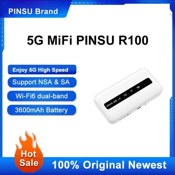 NOI 5G Produs Original PINSU R100 5G CPE WiFi Router Wireless PINSU R100 5G Router Wi-Fi 6 Dual-Core NSA+SA Mobile Wi-Fi