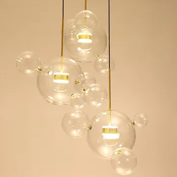 Nordic post modern pandantiv lumina Art Deco Bule de Sticlă glob de lumină pandantiv 90-260v Living noptiera bucătărie agățat lumini