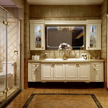 Personalizat stil European din lemn masiv, baie de cabinet baie combinație American din podea până în tavan baie de cabinet