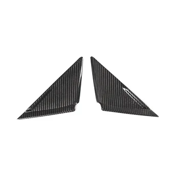 Real Fibra de Carbon-Un-Pilon Autocolant Fereastra din Față Triunghi Capac Ornamental pentru R35 2008-2016