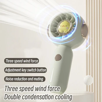 Mini Ventilator de Buzunar 3-speed USB Reîncărcabilă Mini Ventilator Portabil Portabil în aer liber Personale Cooler Ventilator de Răcire