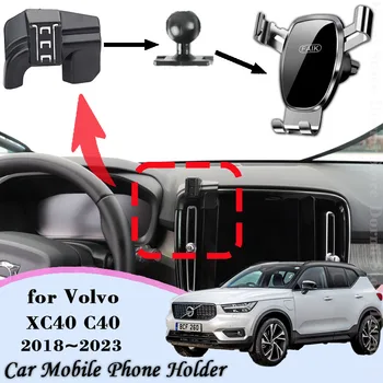 Masina Telefon Mobil Titularul se Potrivesc pentru Volvo XC40 C40 2018~2023 Aerisire de Montare în Mașină telefon Mobil Suport Greutate Suport Autocolant Accesorii