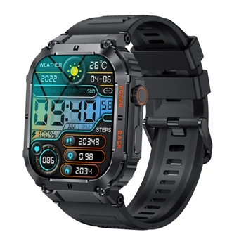 În aer liber UNISEX SmartWatch 1.96 inch 400mAh Monitor de Ritm Cardiac de Oxigen din Sange IP68 Impermeabil în aer liber Timer Vreme Sport Smartwatch