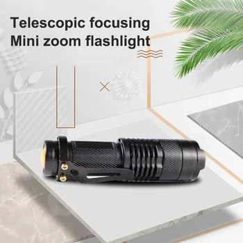 Portabil MINI Lanterna Construit În Baterie în aer liber Lanterna LED-uri COB Zoomable Impermeabil Tactice Torch Lampă Becuri Lanternă