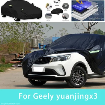Pentru Geely yuanjingx3 în aer liber Protecție Completă Masina Acoperă stratul de Zăpadă Parasolar rezistent la apa Praf de Exterior accesorii Auto