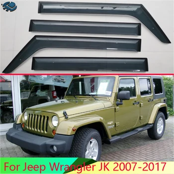 Pentru Jeep Wrangler JK perioada 2007-2017 Accesorii Auto Exterioare din Plastic Viziera de Aerisire Nuante Fereastra Soare Ploaie Guard Deflector de 4buc
