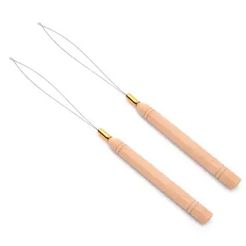 2 Buc Trage Cârligul Acului Folosit Pentru Silicon Microlink Margele Si Pene Micro Inele De Buclă Instrument Buclă Threader Sârmă De Tragere Cu Cârlig