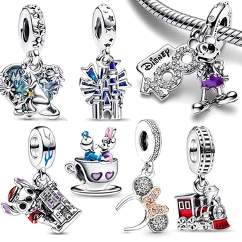 2023 Nou Disney Minnie Mouse 925 Sterling Silver Charm se Potrivesc Pandora Farmecele Argint 925 Original Margele pentru a Face Bijuterii