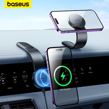 Baseus Magnetic cu Suport de Telefon Mașină de Încărcare Wireless Mobil Stea Puternic de Aspirare 360 de Grade de Rotație pentru iPhone12 13 14 Pro Max