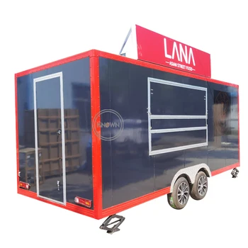 Modern inghetata Camion Remorcă Mobile Complet Echipate Cafea Caravana Trailer Catering de Alimente Camion de Vânzare