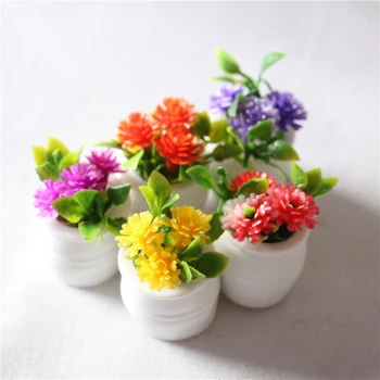 2 buc Mini-Flori de Ghiveci Pentru Plante Verzi În Oală de Simulare Plante 1:12 casă de Păpuși în Miniatură Mobilier Casa Papusa Casa Decor